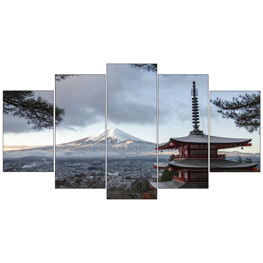 Quadro Decorativo Mosaico Pe As Monte Fuji Jap O Paisagem Em Promo O