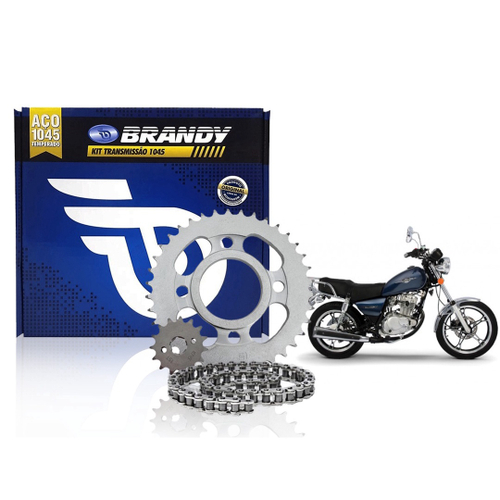 Kit Relação yes 125 Intruder 125 Katana 125 aço 1045 Reforçada