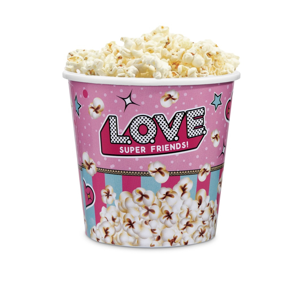 Balde Para Pipoca Cinema Decorado Love Litros Menina Usual Em