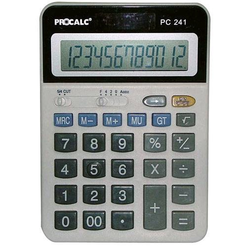 Calculadora de Mesa Procalc PC241 12 díg grandes arredondamento