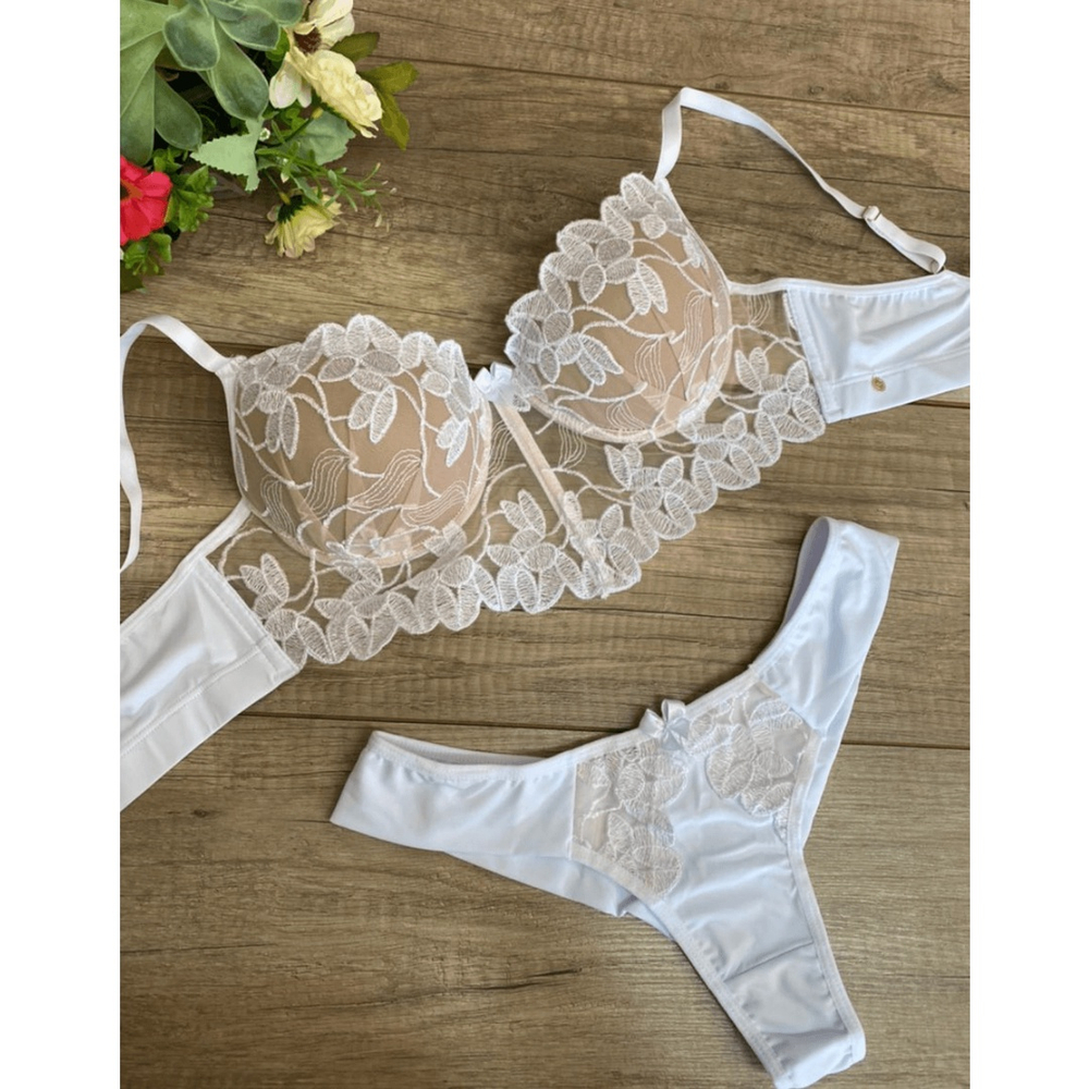 Lingerie Gabriela Branca Dp Lingerie Preta Sensual Sexy Luxo