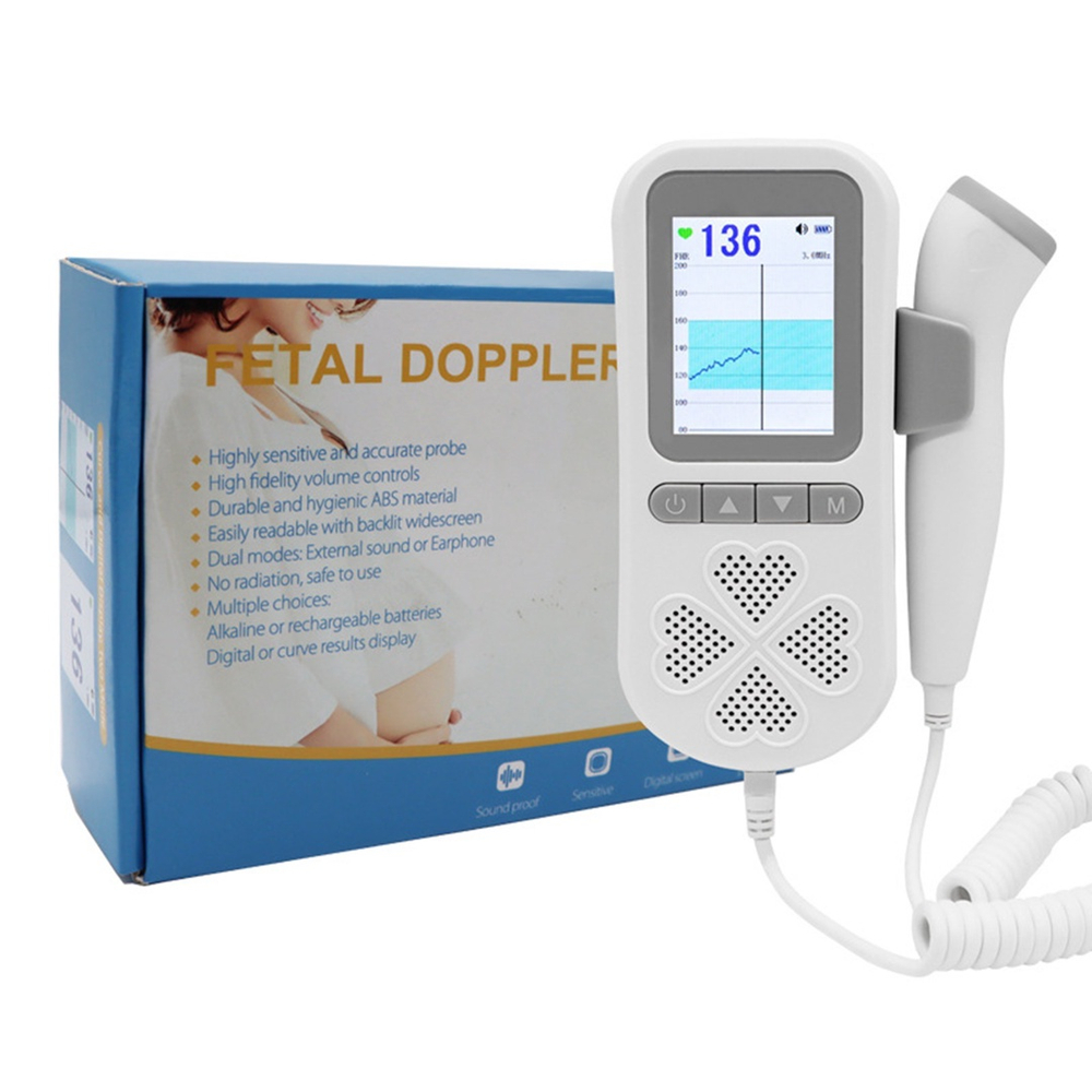 Doppler fetal grávido monitor de batimentos cardíacos de bebê doppler