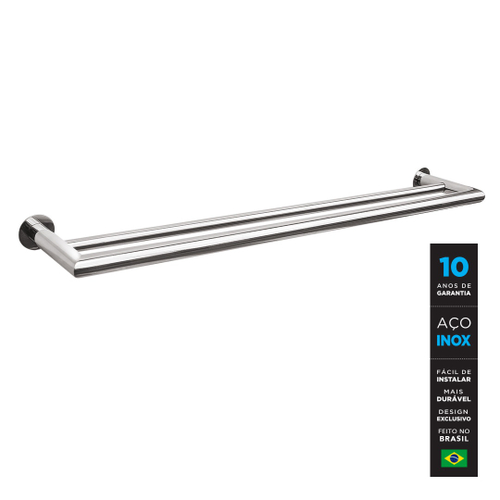 Toalheiro Duplo Cm Inox Kromus Me Em Promo O Ofertas Na