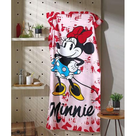 Toalha de Praia Aveludada Estampa Minnie Dhler 76cmx1 52m em Promoção