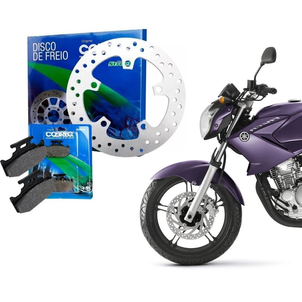 Kit Troca Disco Pastilha Freio Traseiro Cobreq Yamaha Ys Fazer De