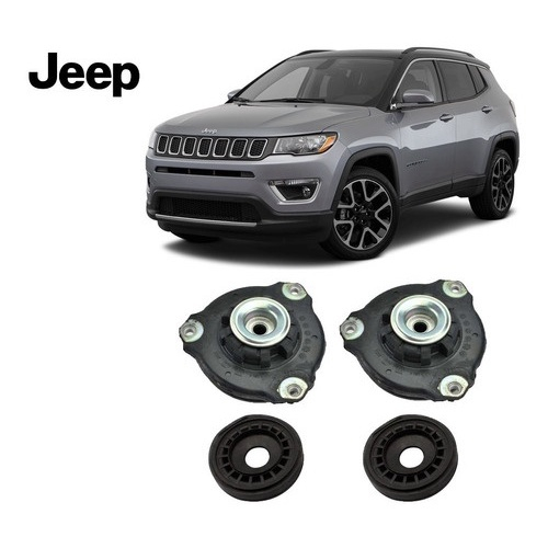 2 Coxim Rolamento Suspensão Dianteira Jeep Compass 2015 2016 2017 em