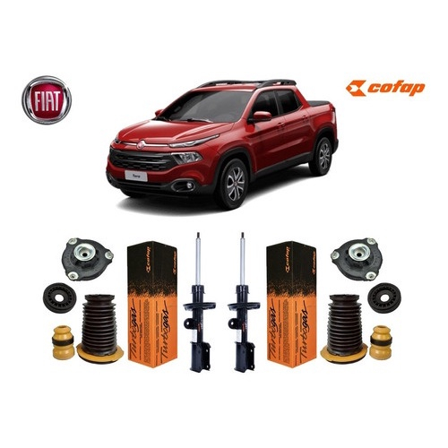 Par Amortecedor Dianteiro Kit Coxim Batente Fiat Toro 2 0 2018 2019