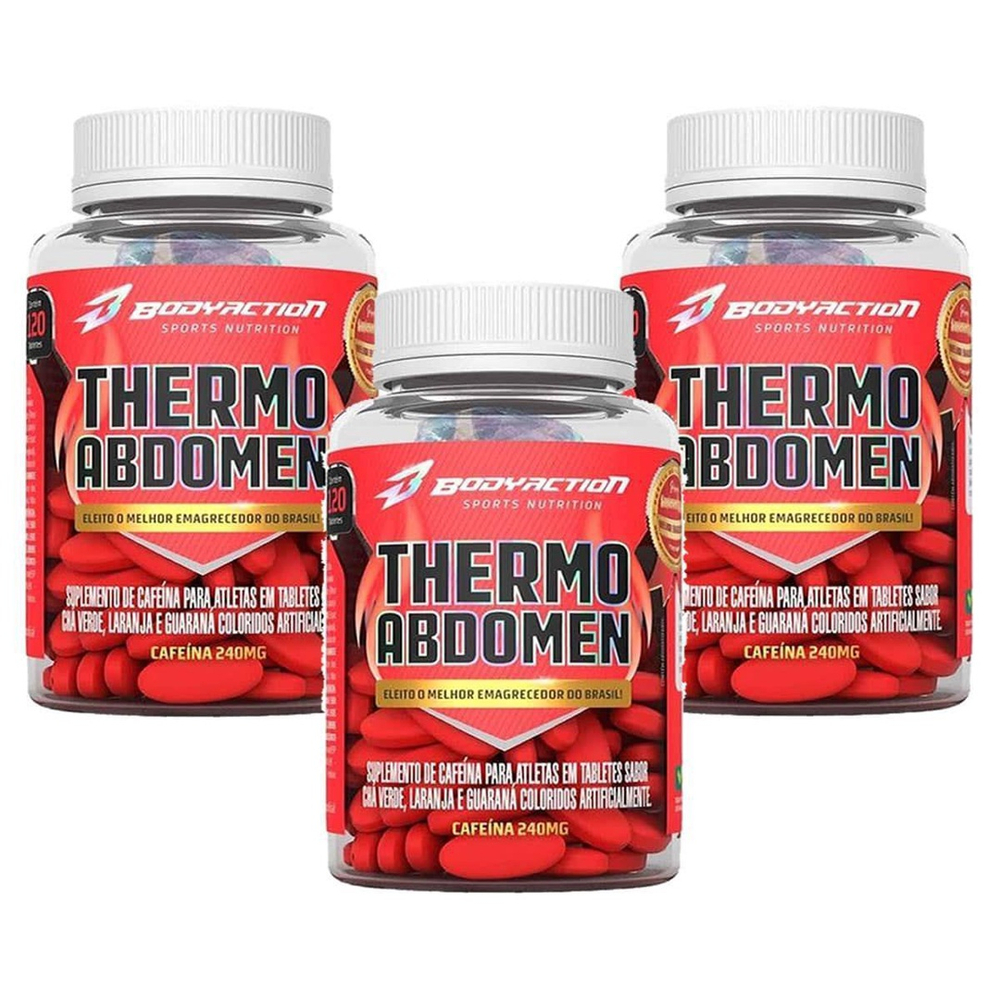 Kit 3 X Thermo Abdomen 120 Caps Body Action Submarino