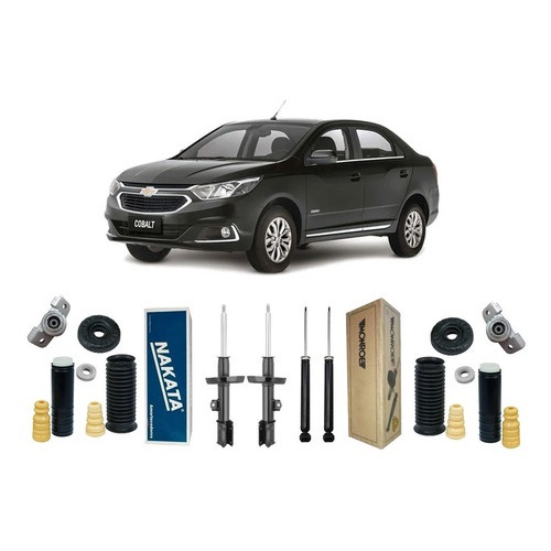 2 Amortecedor Kit Dianteiro Traseiro Cobalt 2011 2012 13 14 No Shoptime