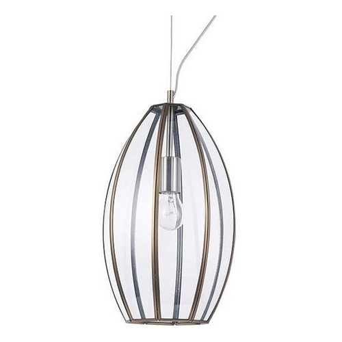 Lustre Pendente Bronze E Vidro Cristal Lapidado Pd New Line Submarino