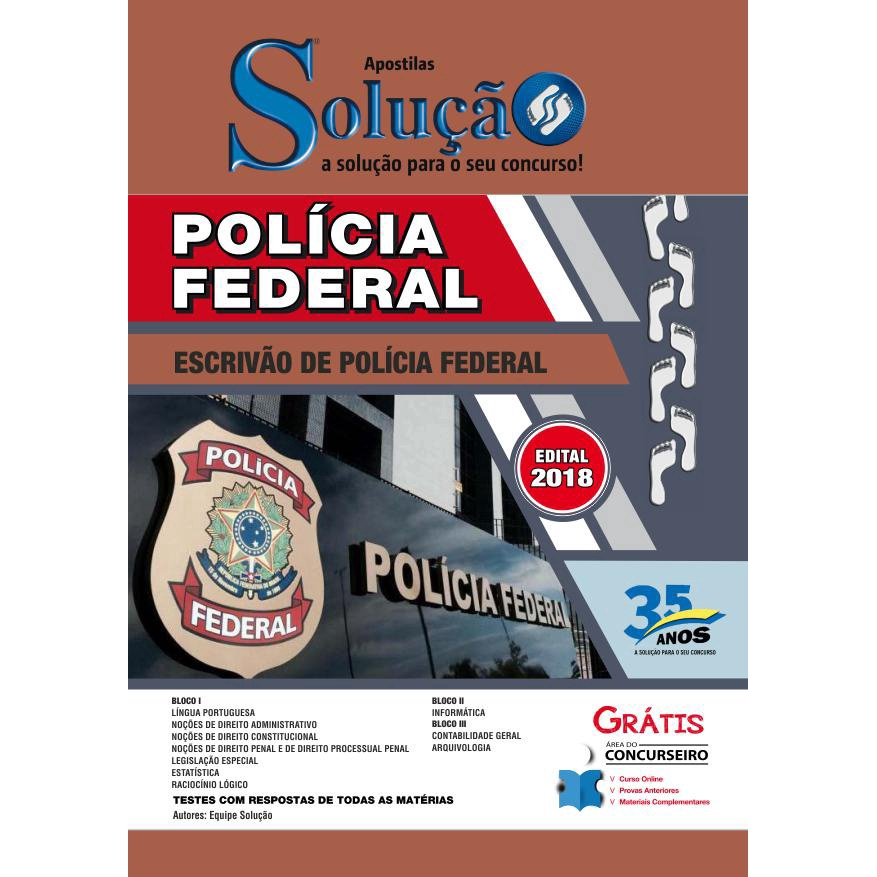 Apostila Polícia Federal Escrivão De Polícia Federal 2018 no Shoptime