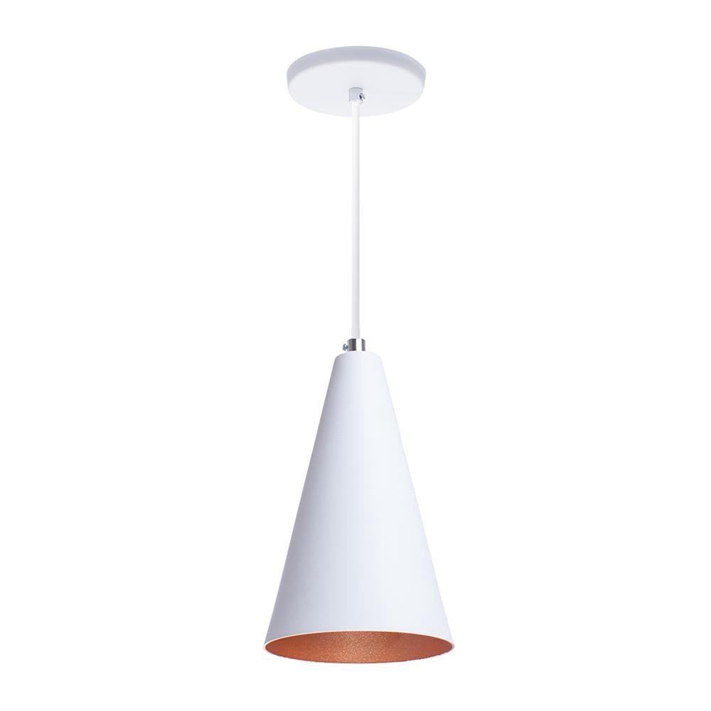 Pendente Lustre Luminária Cone Branco Submarino