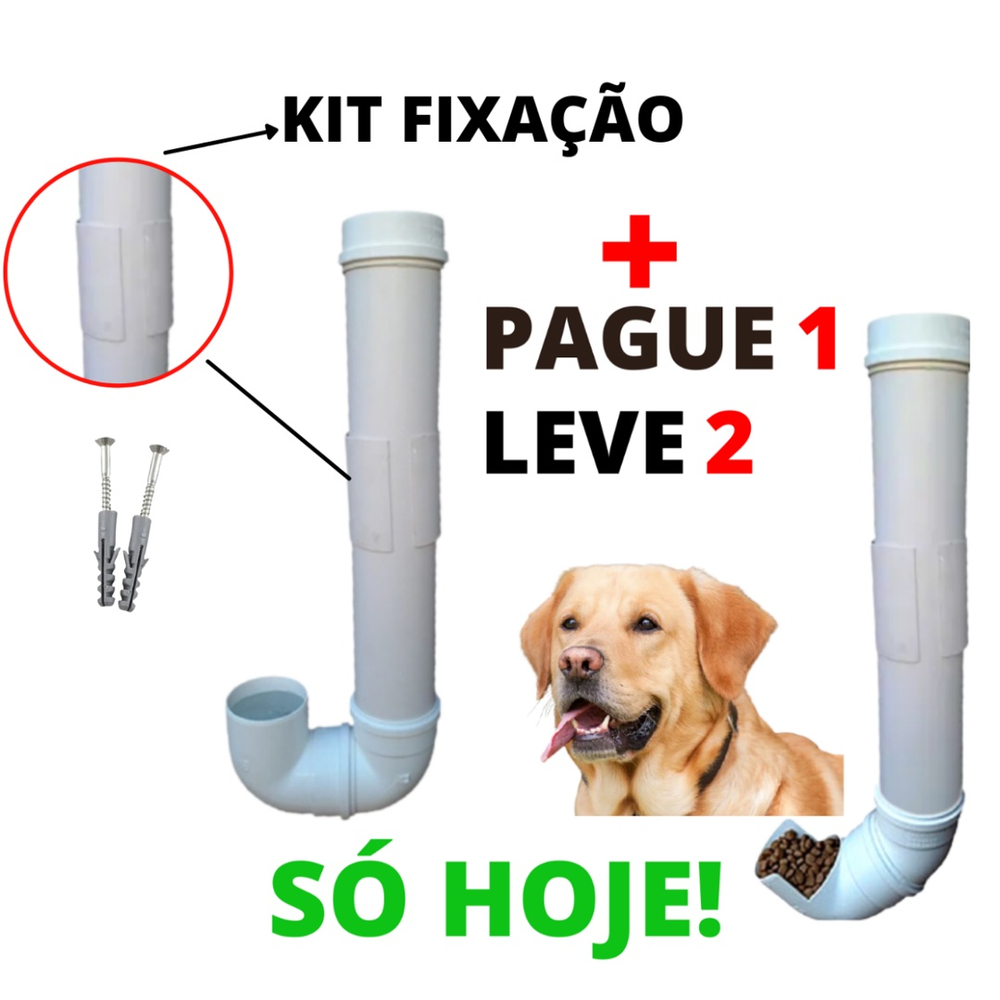 Comedouro E Bebedouro Para Cachorro Gato De Pvc Branco Submarino