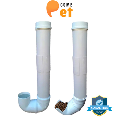 Comedouro E Bebedouro Para Cachorro Gato De Pvc Branco Em Promo O Na