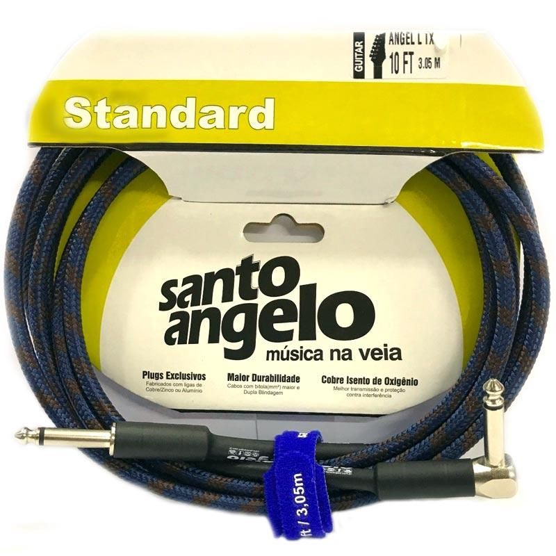 Cabo para Instrumento Santo Angelo angel L tx 10FT 3 05m Têxtil