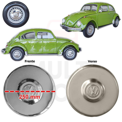 Kit 4 Calotas Cromadas Vw Fusca Clipper Para Roda em Promoção na Americanas