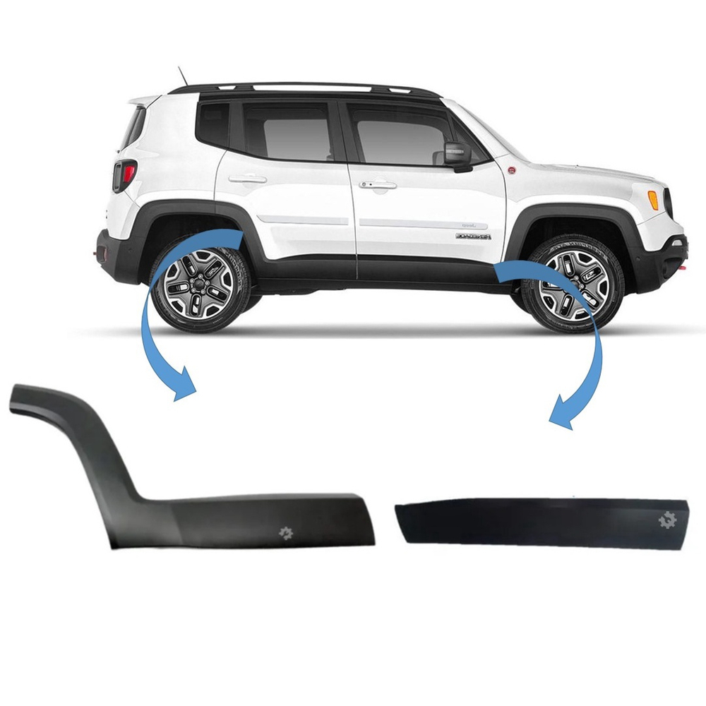 Kit Moldura Lateral Direito Jeep Renegade Original Submarino