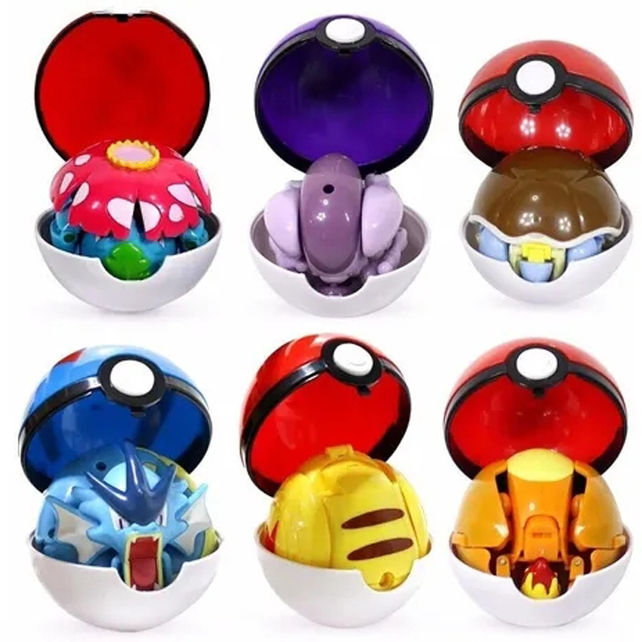 Pokemon Action Morphing Pokeball Balls Transforma O Brinquedos Para