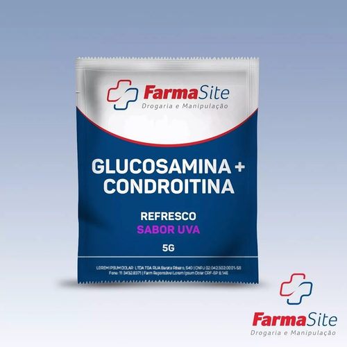 Glucosamina 1 5g Condroitina 1 2g Refresco sabor uva 30 Sachês