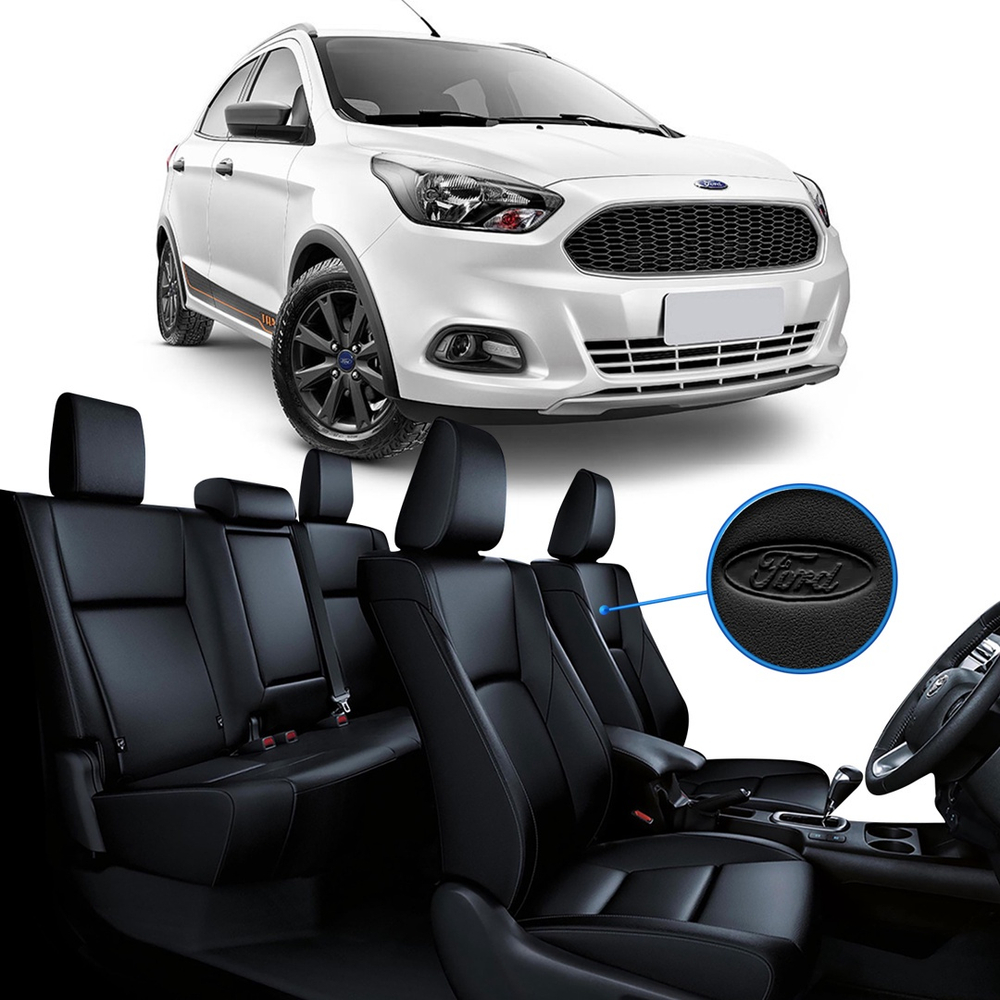 Capa De Banco De Couro Ecol Gico Ford Ka A No Shoptime