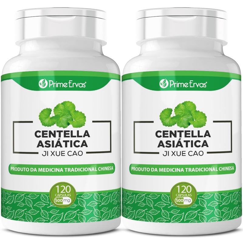 Kit 2 Centella Asiática 500mg 120 Cápsulas Submarino