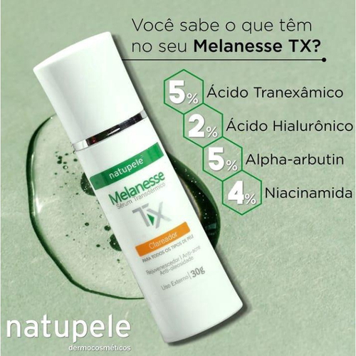 Sérum Clareador Transdérmico Melanesse Tx Natupele 30G no Shoptime