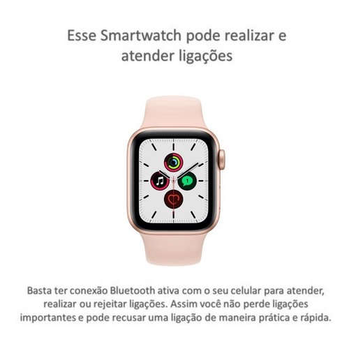 Rel Gio Smartwatch Iwo Lite W Series Tela Infinita Rose Faz E