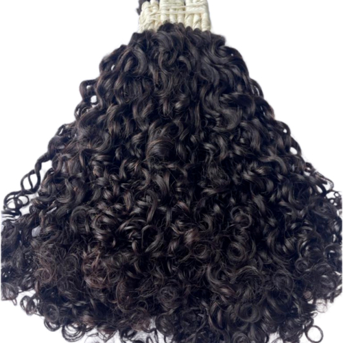 Cabelo Cacheado Humano Caipira 60 65cm 100 Gramas Para Aplique