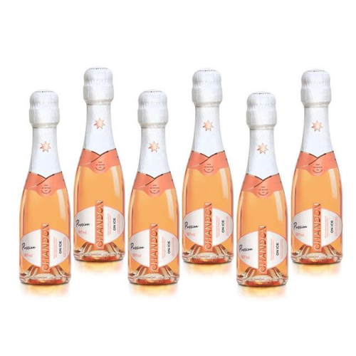 Kit 6 espumante baby chandon passion on ice rose 187ML em Promoção