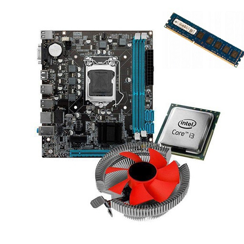 Kit Pl Mãe H61 Processador I3 3220 Memoria 4 Gb Ddr3 Cooler em