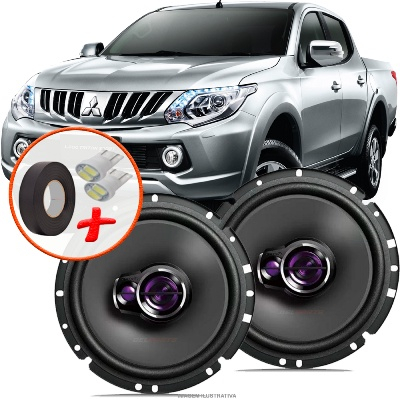 Alto Falante Pioneer Mitsubishi L200 Triton Sport Dianteiro Ts 1760br 6