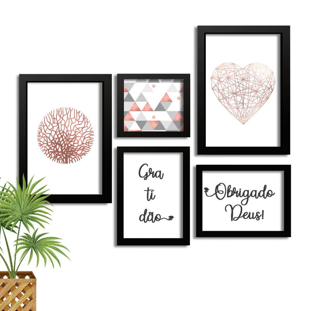 Quadros Decorativos Moldura Gratid O Obrigado Deus No Shoptime