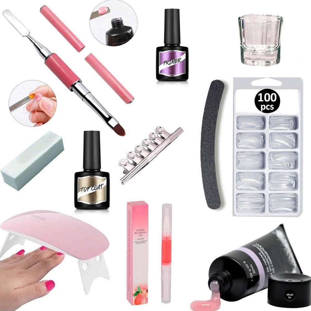 Kit Unha Gel Poligel Polygel Unhas Molde F1 Completo Submarino