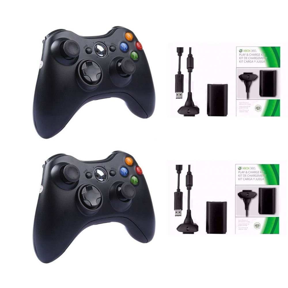 Kit Controle Sem Fio Xbox E Pc Feir Bateria No Shoptime