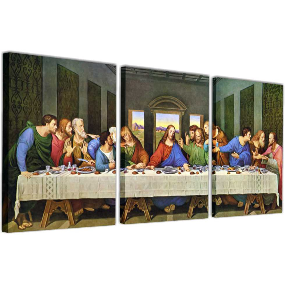 Quadro Tela Gigante Santa Ceia Ap Stolos Jesus Pe As Na Americanas