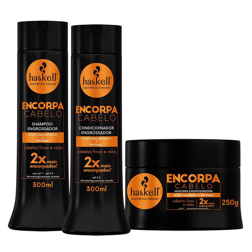 Kit Encorpa Cabelo Haskell Shampoo Creme E Mascara Ml Em Promo O