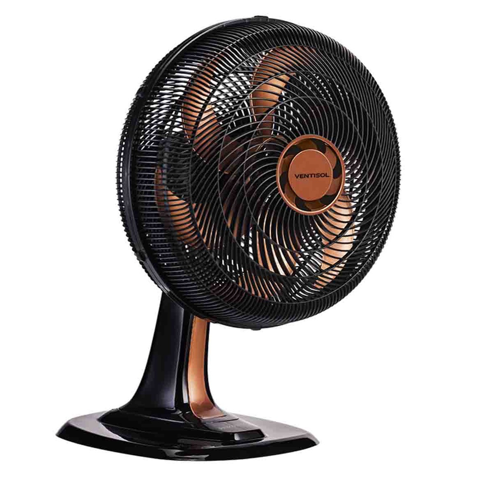 Ventilador De Mesa Chao Ou Parede Ventisol Cm Pas Bronze Em