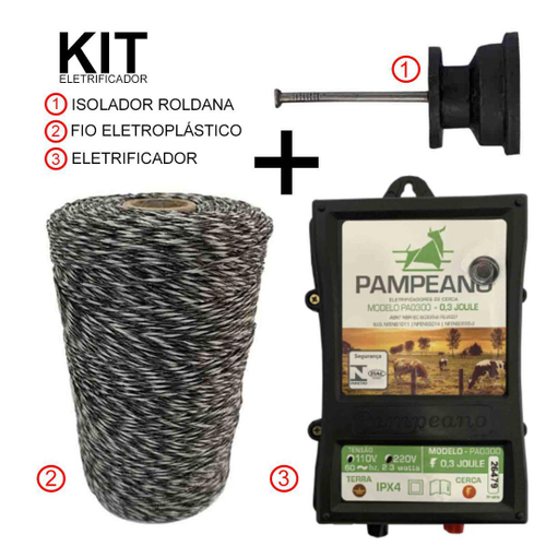 Kit Cerca El Trica Rural Eletrificador Boi Gado C Es M Submarino