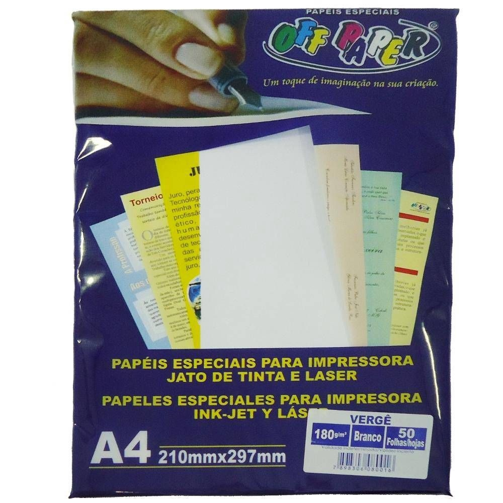 Papel Verge A Off Paper Branco Folhas Em Promo O Na Americanas