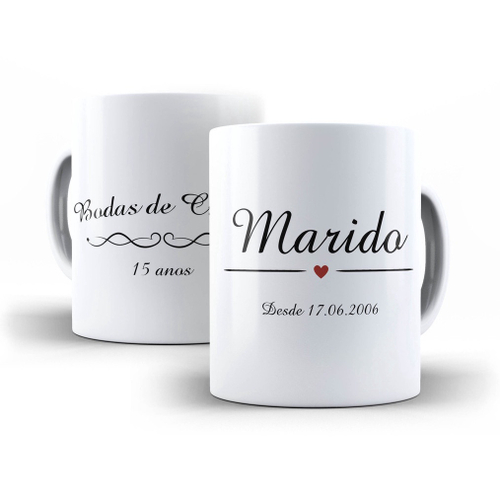 Caneca Bodas Marido Personalizada 007628 No Shoptime