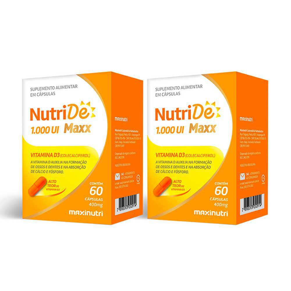 Kit Nutride Vitamina D Ui Capsulas Maxinutri No Shoptime