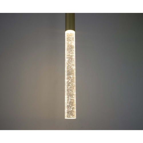 Pendente Led Vidro Cil Ndrico Cristal Bolha Dourado Cm Em Promo O Na