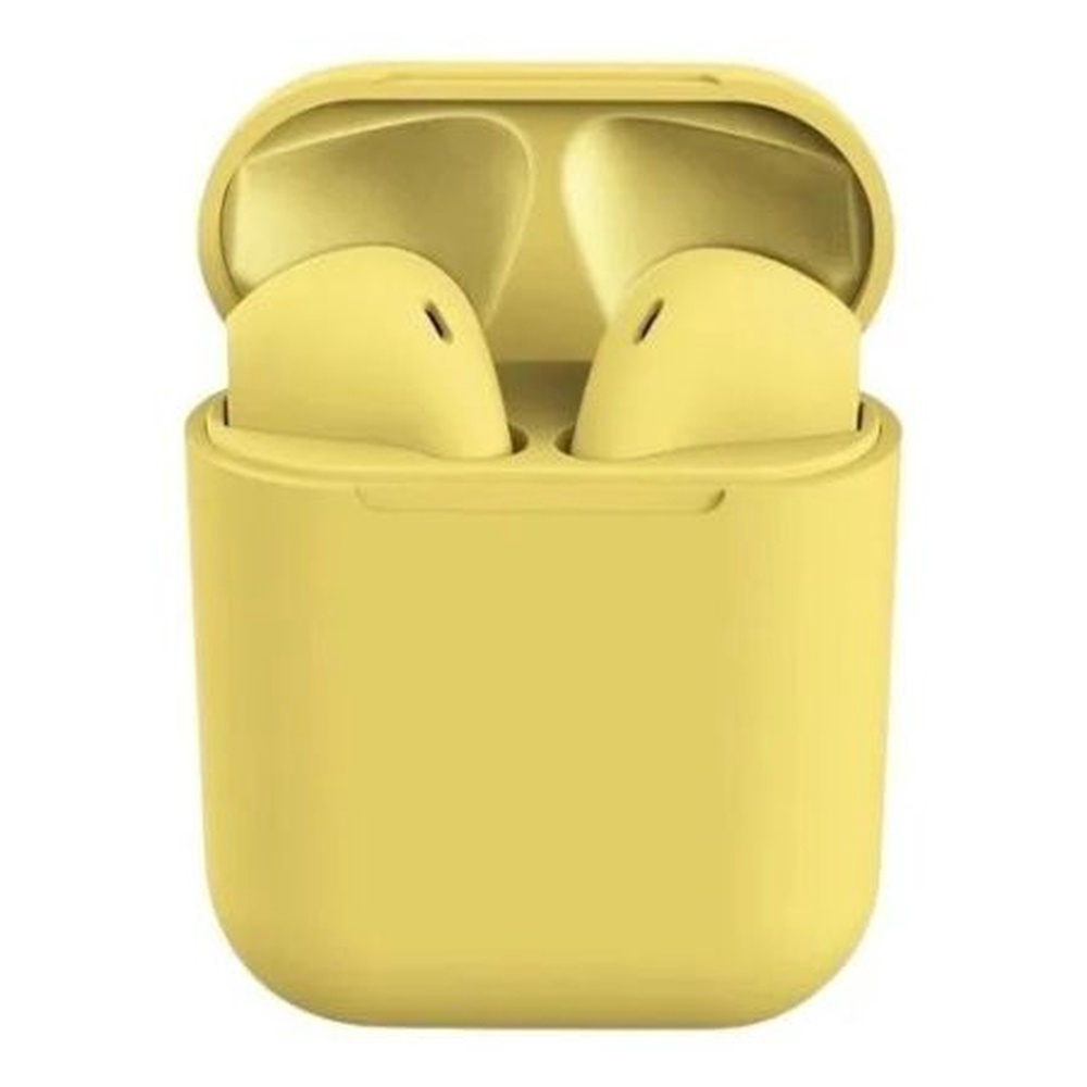 Fone De Ouvido Bluetooth I12 Tws Android Iphone Touch Amarelo No