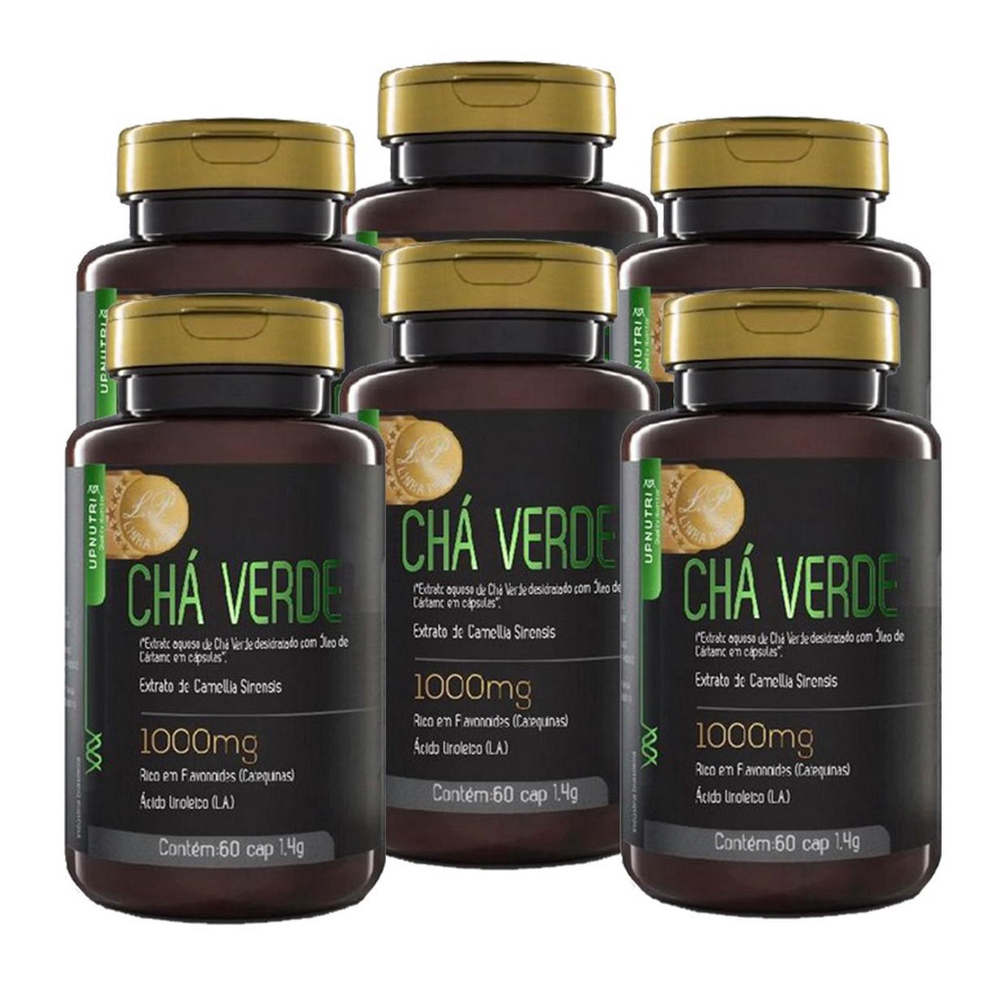 Chá Verde La 60 Cápsulas 1000Mg Upnutri Prime Kit X6 no Shoptime