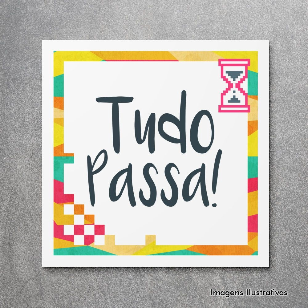 Quadro Decorativo Frases Tudo Passa 20x20 Cm No Shoptime