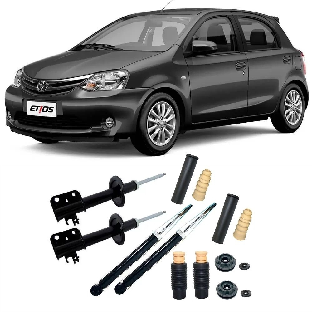 Amortecedores Toyota Etios Dianteiro E Traseiro Kit 2012 2020 No Shoptime