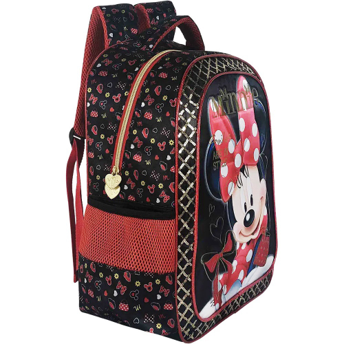 Mochila Escolar De Costa Infantil Minnie Mouse Mickey Disney Em