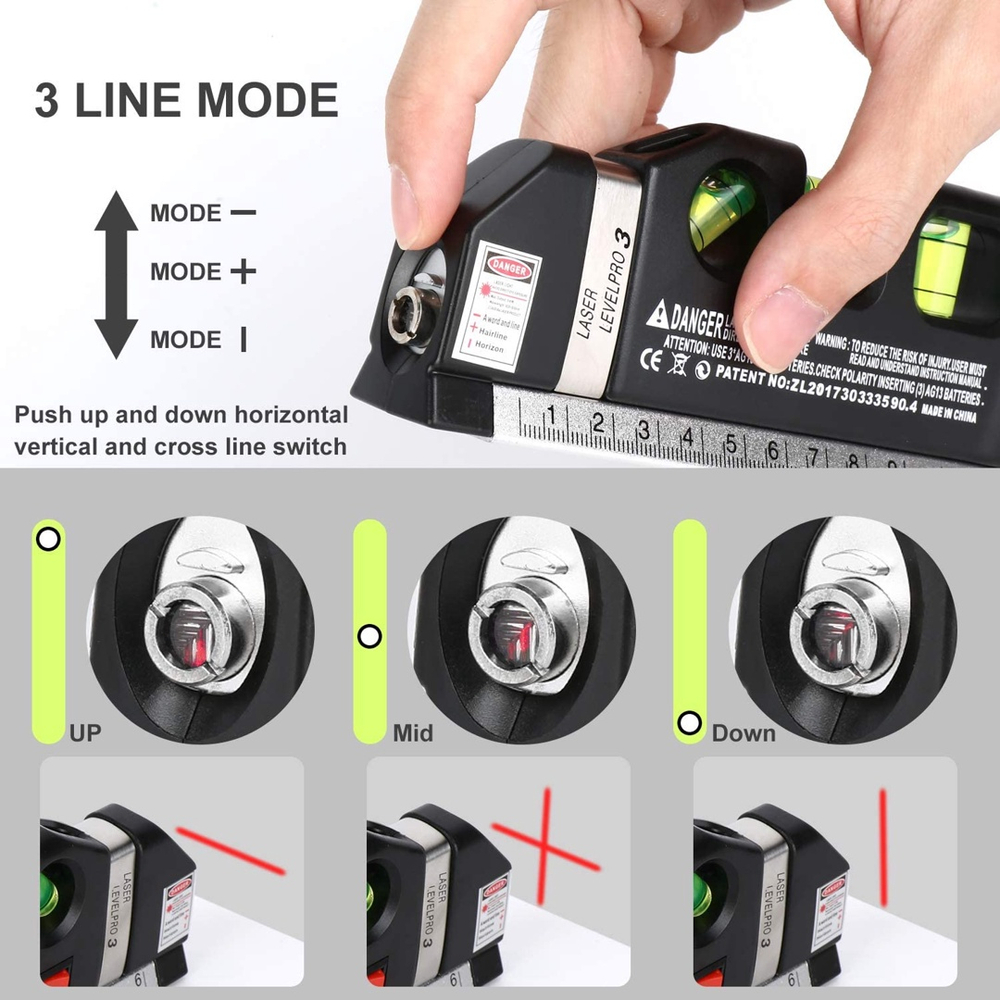 Ferramenta de linha de nível laser laser kit de nível laser multiuso