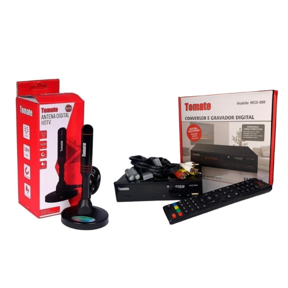 Kit Conversor Digital Antena Interna Tomate Mtv 3015 No Shoptime