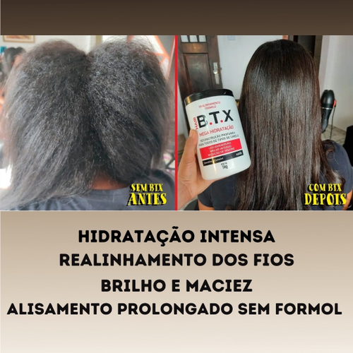 Botox Capilar b T X Matizador Mega Hidratação Sem formol 1kg Hidran